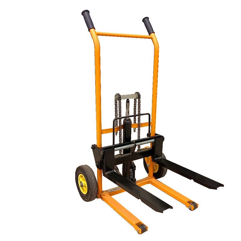 Light Weight manual hydraulic forklift stacker Light Lift Truck Small Hydraulic Manual Forklift