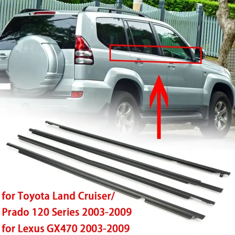Guarnizione per auto striscia di tenuta per vetri per finestre sigillante impermeabile per Toyota Land Cruiser Prado serie 120 Lexus GX470 2003-2009
