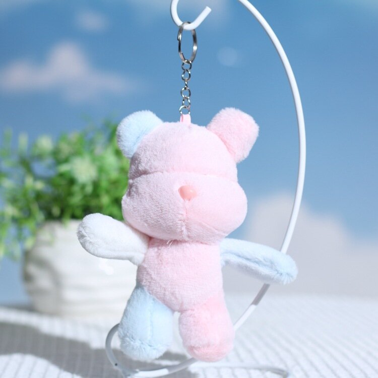 1PC 12CM Cartoon Creative Bear Pendant Cute Bag Charm Doll Keychain Doll Kawaii Plush Toy Doll Children's Birthday Gift
