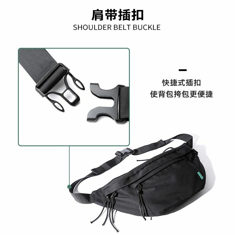 Mesh Design Fashion Men Chest Bag 9.7inch Ipad Waterproof Breathable Multilayer Oxford Sports Cycling Short Trip Waist Bag