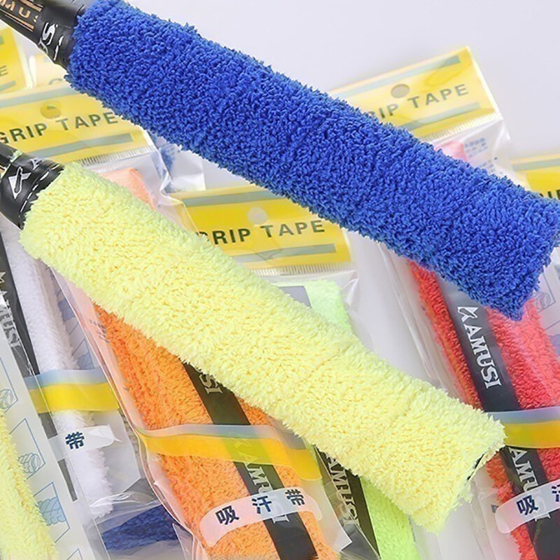 Badminton Racket Hand Gel Long Hair Microfiber Towel Hand Gel Badminton Sweatband Anti-Slip Plus Thick Towel Rubber