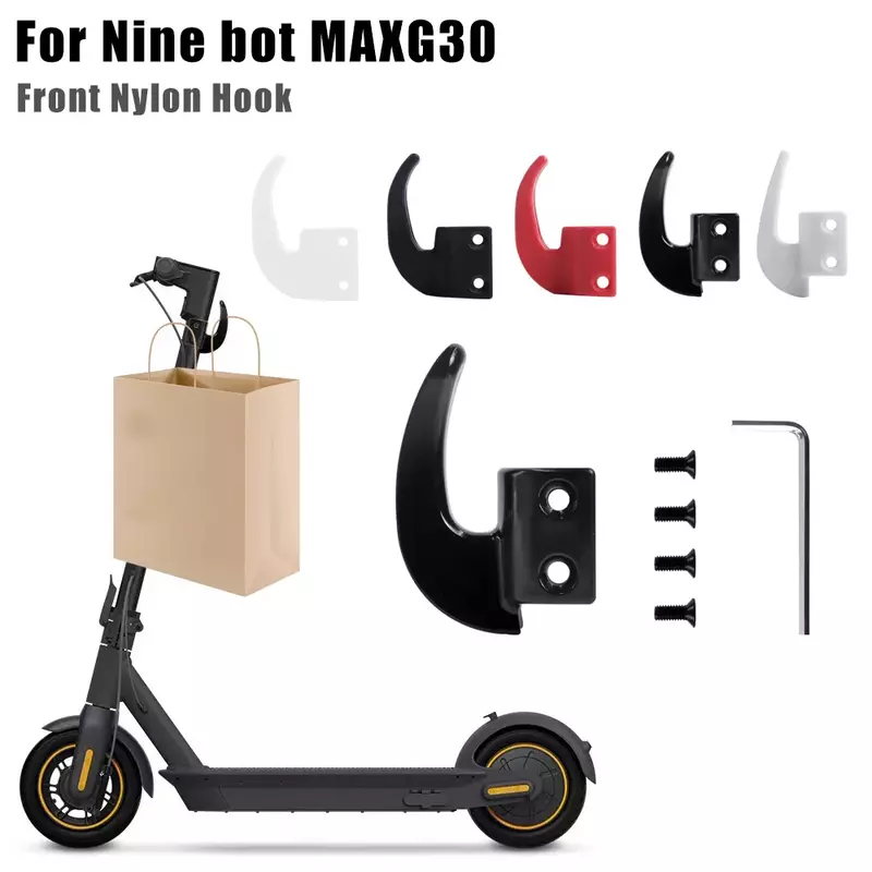 Storage Hook for Segway Ninebot Electric Scooter MAX G30 G30D Skateboard Hanging Bags Claw Curved Hanger Hook with Screws Parts