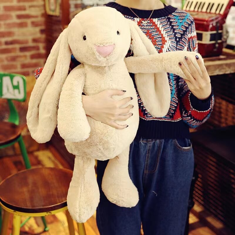 Кукла плюши кролик 60 см, игрушки, кавайные мягкие куклы, кролик, большое животное, лунная китайская новогодняя игрушка, пасхальный подарок для друзей, детей