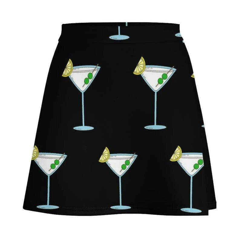 Martini Cocktail Glass Bartender Alcohol Liquor Mini Skirt kawaii clothes summer dress women 2023 90s aesthetic