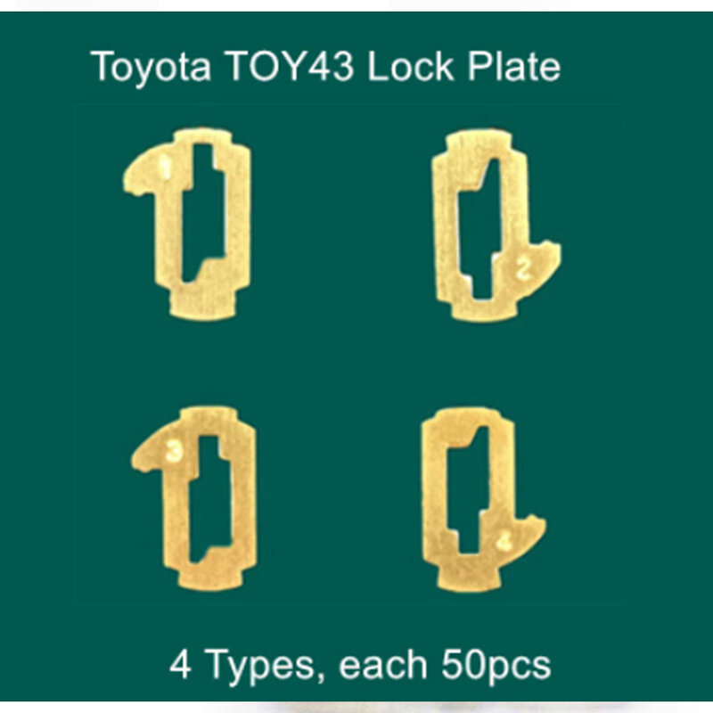 200 pz/lotto Lock Wafer TOY43 ottone Car Key Plate Reed per Toyota Camry accessori di riparazione kit 1 2 3 4 tipi ciascuno 50 pezzi