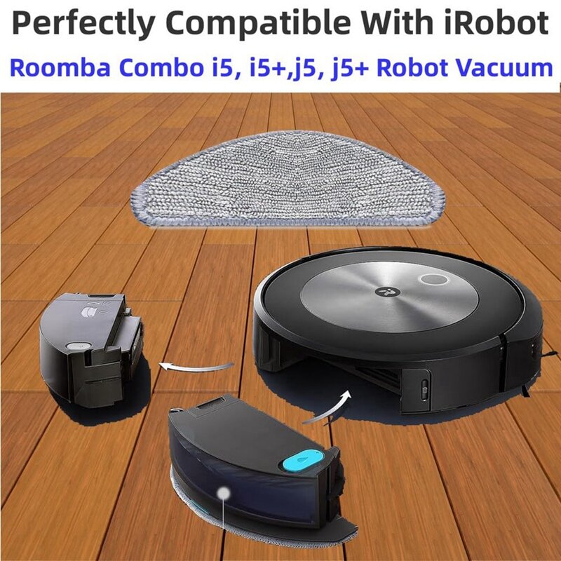 Repuestos para Irobot Roomba Combo J5, J5 + Plus, I5, I5 + Plus, cepillo lateral de rodillo, filtro Hepa, bolsa de polvo, mopa, 19 piezas