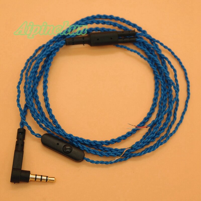 Aipinchun-Cable de Audio para auriculares, repuesto para reparación de micrófono, conector estándar CTIA, 3,5mm, AA0188