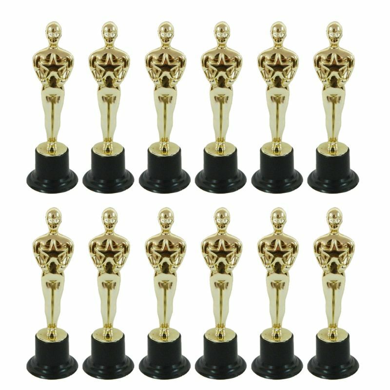 12Pcs Oscar Statuette Mold Reward the Winners Magnificent Trophies in Ceremonies