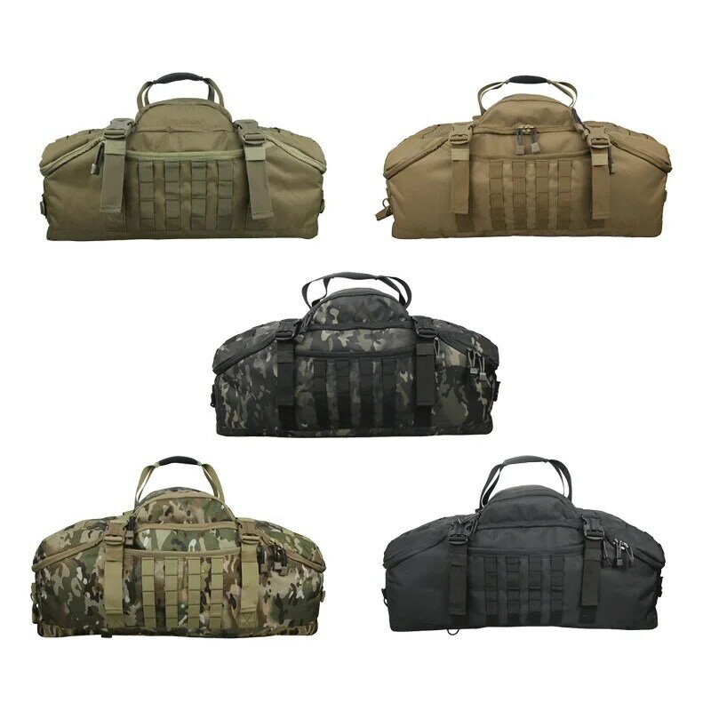 Lq 60lトラベルダッフルバッグ、調節可能なストラップハンドガードバッグ付き男性用女性用防水 & 耐引裂性多機能ジムバッグ