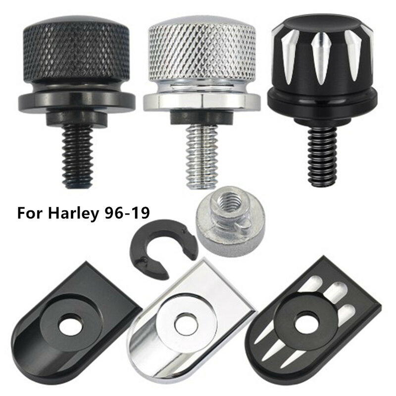 Easy to Follow Installation Instructions Included Motorcycle Rear Fender Seat Bolt Tap Screw Nut Kit for Harley 96 19