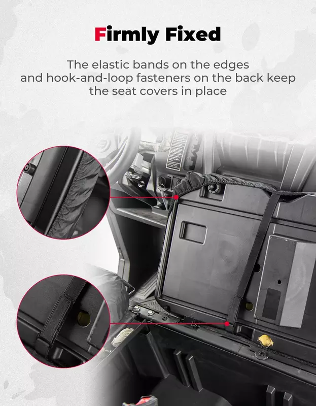KEMIMOTO-Capas de assento com bolsos de encosto de cabeça, Capa, Compatível com CFMOTO Uforce 1000/1000 XL, Apenas assentos dianteiros, 2019-2024, 7 peças