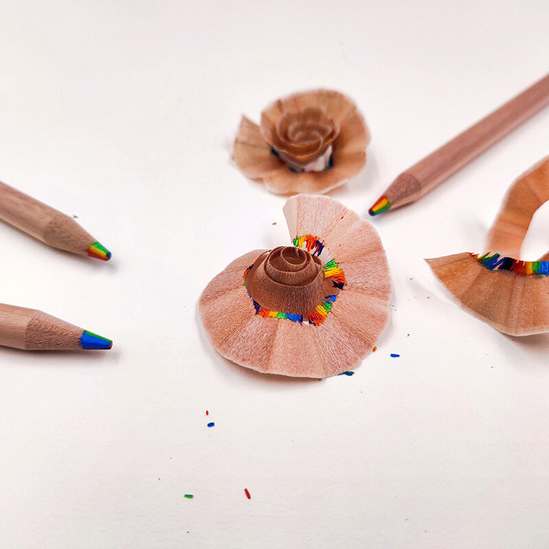 Lápis De Madeira Multicolorido, 7 Cores, Arco-íris Gradiente, Arte, Desenhar, Colorir, Desenhar, 1Pc