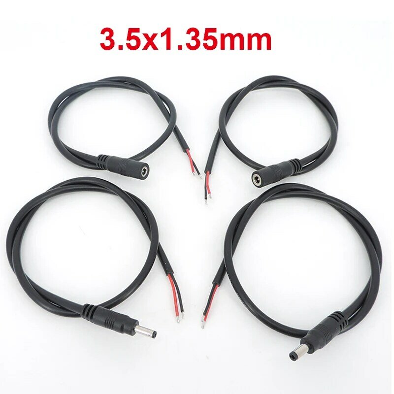 3.5x1.35mm DC cable connector DC Power Plug with extension wire DC female and Male Jack adapter A07