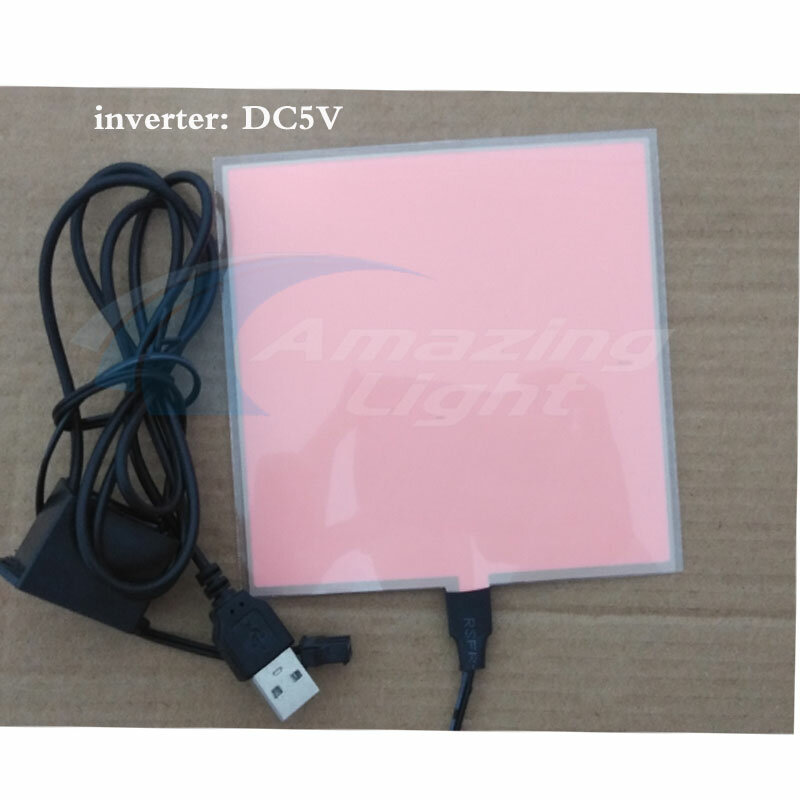 Panel de retroiluminación Led brillante, Panel de retroiluminación electroluminiscente con inversor DC12V, 10x10cm