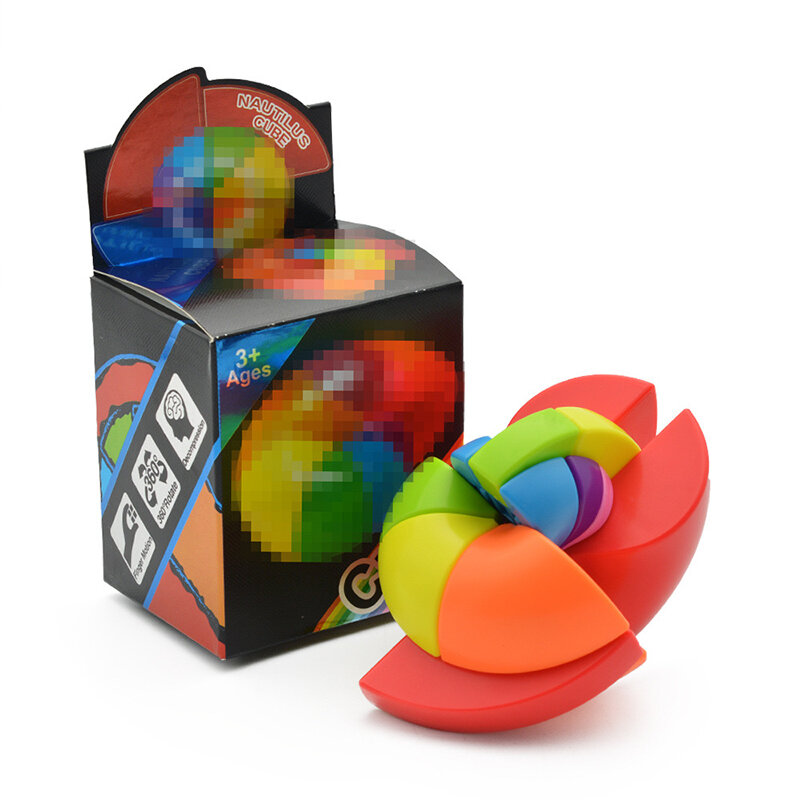 귀여운 노틸러스 패턴 매직 큐브, 마그네틱 퍼즐, 어린이 교육 장난감, 무료 배송, 어린이 선물