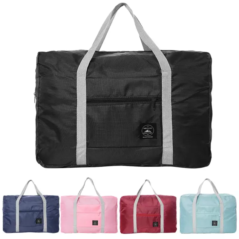 Bolsas de viaje plegables para pañales, bolsa de almacenamiento de equipaje portátil con cremallera, impermeable, ligera, mamá