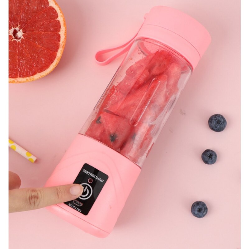 بطارية قابلة للشحن عصير كهربائي صغير زجاجة الجليد خلاط المنزل USB 6 شفرات عصارة كأس آلة المحمولة عصير الفاكهة الخلاطات