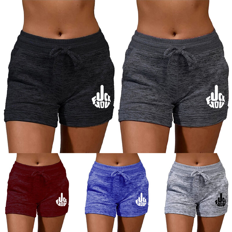 Pantalones deportivos de verano para mujer, Shorts informales de cintura alta, ajustados, elásticos, a la moda, para correr