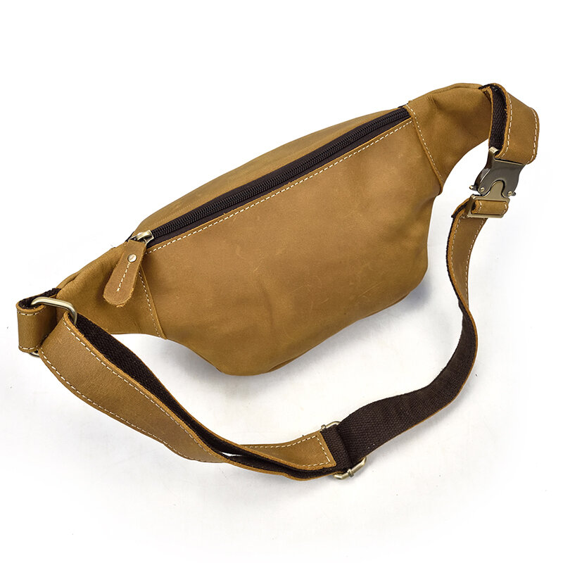 Tas pinggang kulit asli untuk pria, tas pinggang pria, tas sabuk, tas ponsel Mini, tas traveling, tas dada pria, tas selempang kecil, kantung kulit