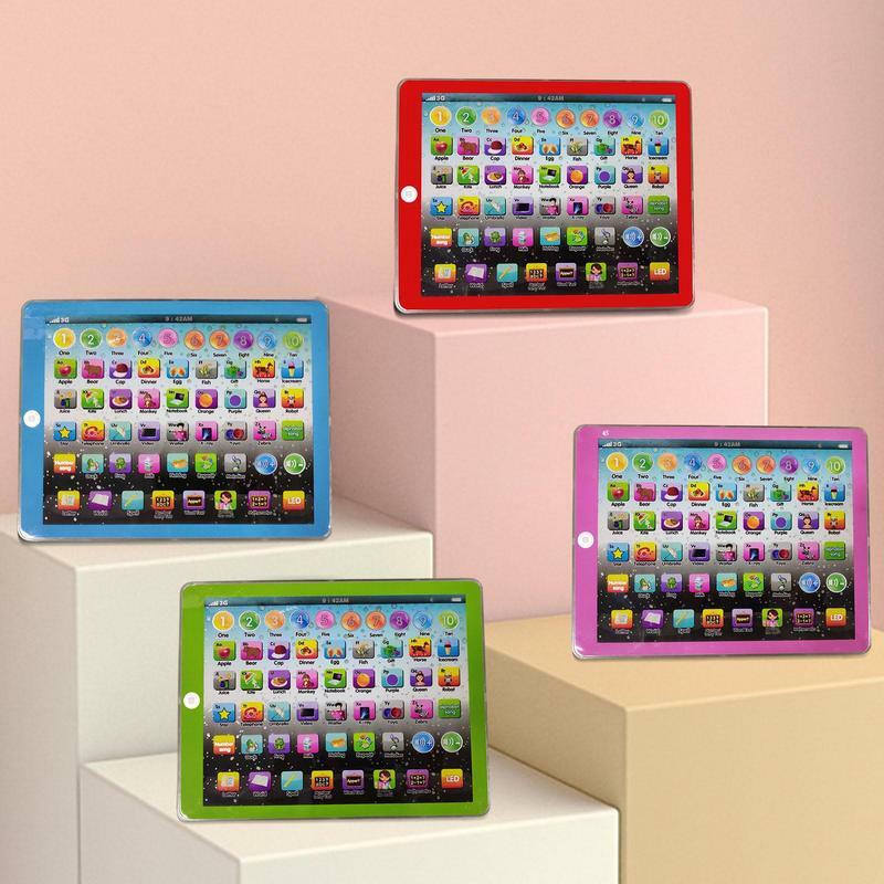 Almohadillas de aprendizaje para niños, máquina de aprendizaje táctil y divertido, ABC/palabra/canción/música/Número, juguete interactivo electrónico para educación
