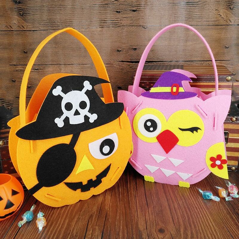 Материал «сделай сам», детские игрушки, украшение для Хэллоуина, ведро для хранения фокусов или лакомств, сумка для конфет на Хэллоуин, подарочная корзина для Хэллоуина