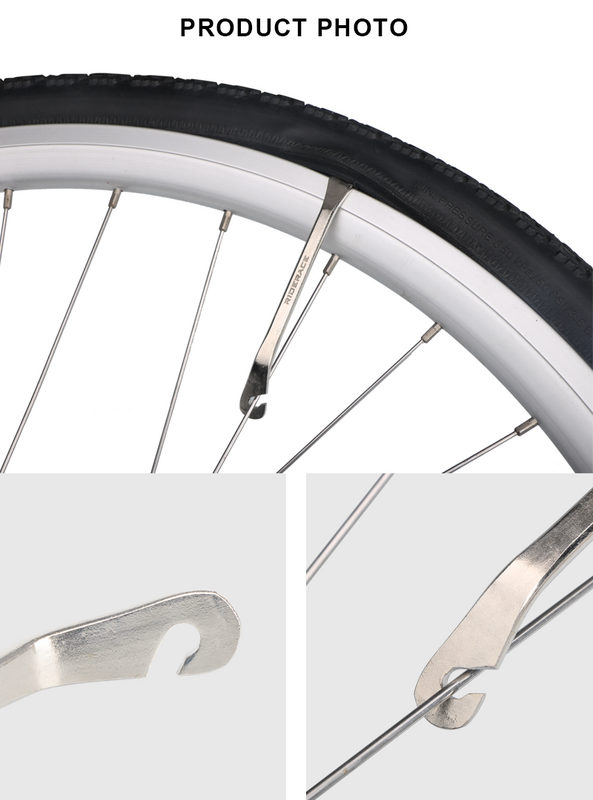 Levier en acier inoxydable pour enlever les roues de vélo, outil de réparation de cyclisme en plein air, 3 pièces