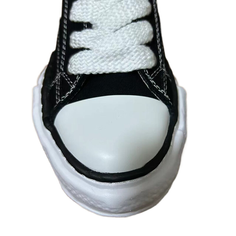 Zapatos de lona con suela de sulfuro disuelto, zapatillas deportivas informales Retro con cordones, Hip Hop, Unisex