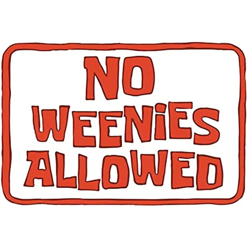 Retro No Wee-nies permise Vintage Metal Tin Sign per uomo donna, decorazione da parete per bar, ristoranti, bar pub garage room Decor