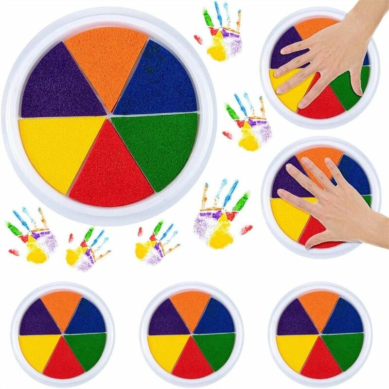 Supplies Card Making for Child Non-toxic Washable DIY Finger Painting Printing Mud Finger Painting Inkpad Paint Ink Pad