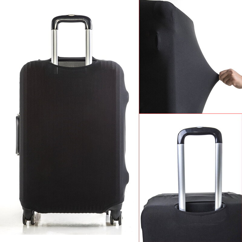 Pelindung koper elastis 18-32 inci, penutup pelindung koper troli motif huruf pelangi, aksesori perjalanan, pelindung protektif bagasi elastis untuk koper ukuran 18-32 inci