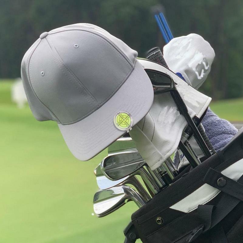 Klip topi penanda bola, penanda Golf magnetik pembaca hijau mudah dibaca hadiah perlengkapan Golf untuk penggemar Golf dan pemula