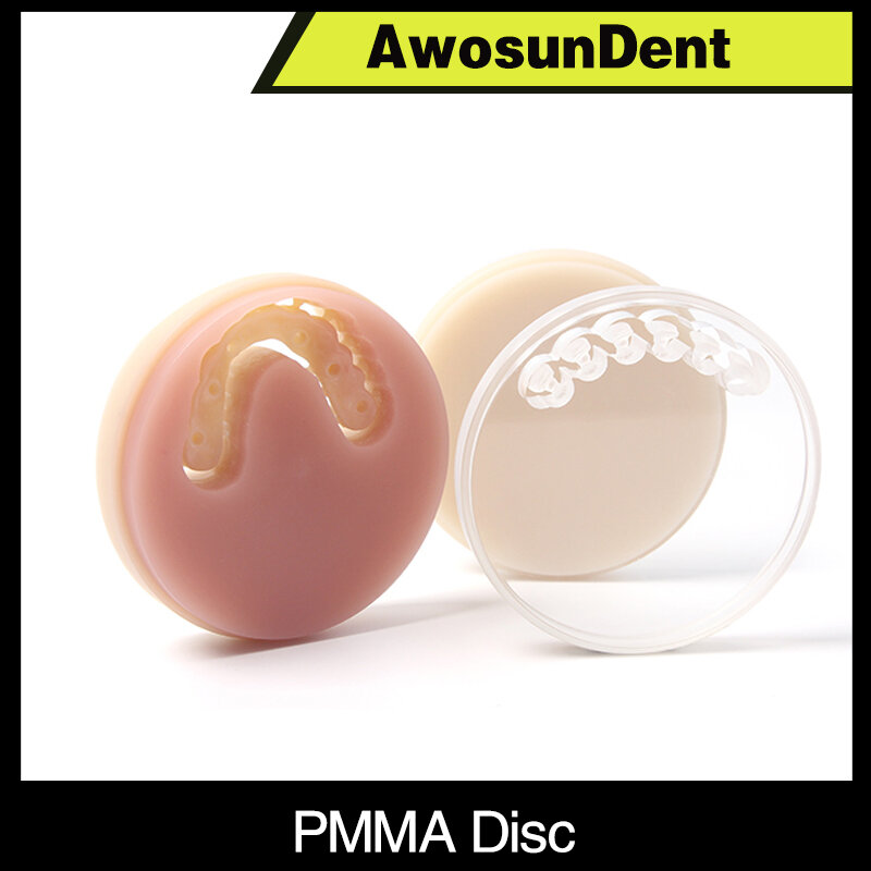 치과용 Pmma 블록 치과 커팅 센터, Vita 16 컬러, 14mm 두께 디스크, PMMA 디스크