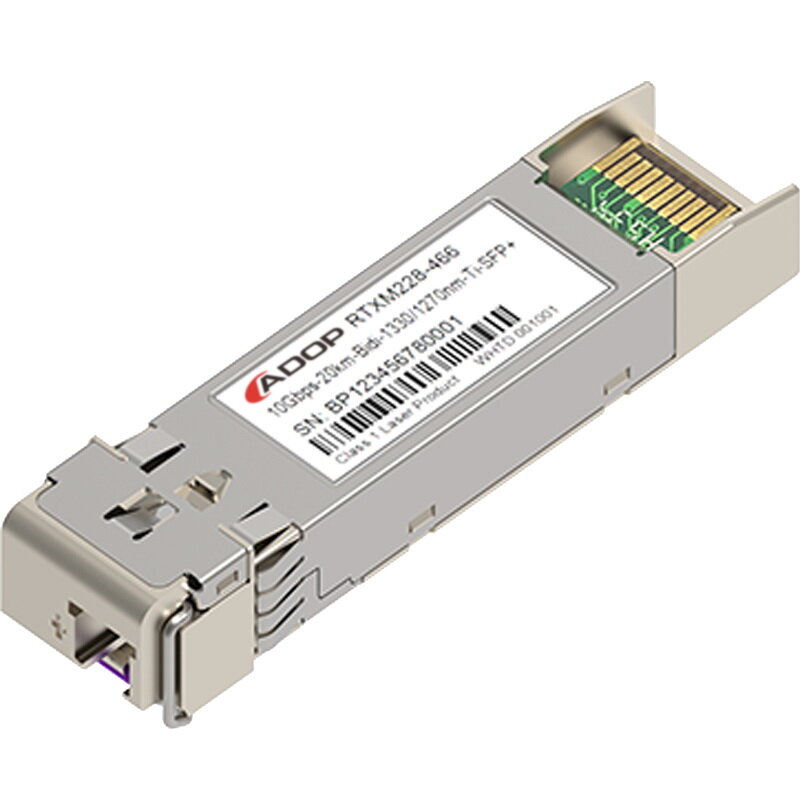 ADOP para módulo transceptor Compatible con Cisco SFP-10G-BX20U 10GBASE-BX20-U BiDi SFP + 1270nm-TX/1330nm-RX 20km DOM Simplex LC SMF