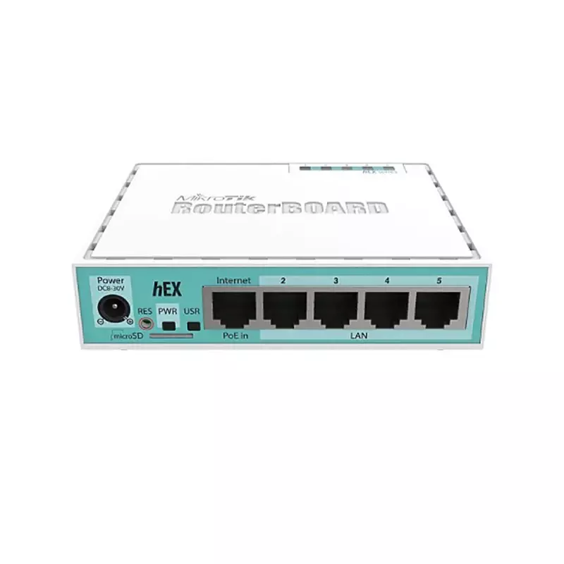 MikroTik Gigabit Router hEX RB750Gr3 supporta 5 porte Ethernet 10/100/1000 Mbps
