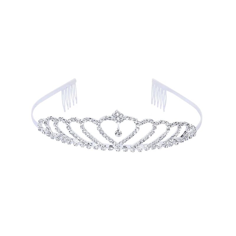 Strass Princess Hair Clip para Mulheres, Headband exclusivo para menina, Jóias Casamento