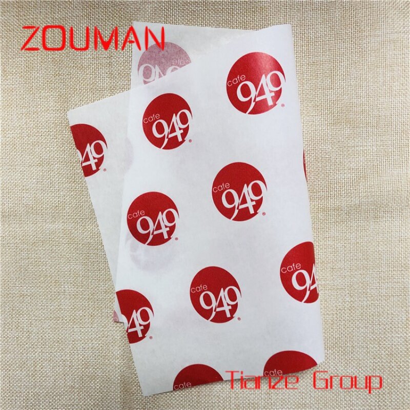 Custom , Logo Parchment Baking Grease proof Paper Custom Printed Greaseproof Food Wrapping Paper For Food Bread Packaging