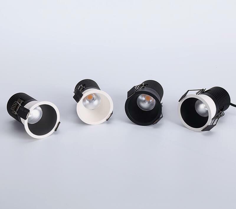 Spot lumineux LED encastrable avec technologie COB pour le plafond, éclairage d'intérieur, lumière à intensité réglable, Anti-éblouissement, 5/7/9/12W, AC85-220V