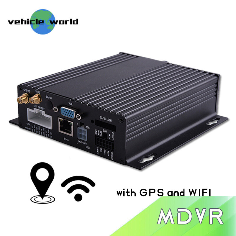 H.264 4ช่อง AHD 1080P GPS WiFi มือถือ DVR รถรถบรรทุกรถแท็กซี่ mdvr แบบเรียลไทม์