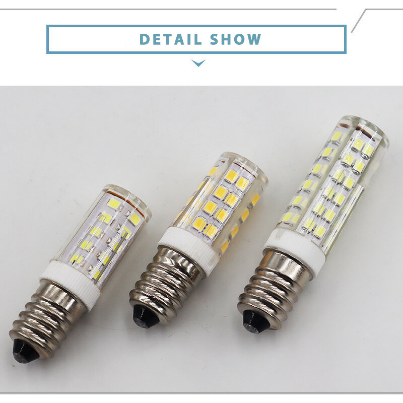Bombilla LED G9/E14, lámpara de araña, 33LED, 51LED, 75LED, AC220V-240V SMD 2835, minifoco para nevera