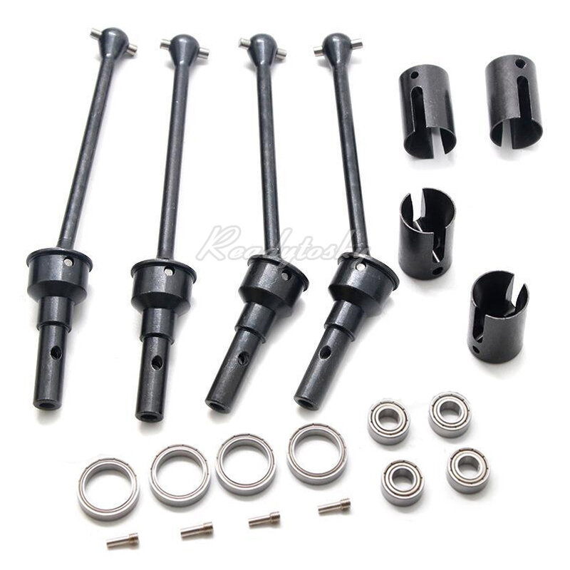 4Pcs/Lot Steel Front And Rear Extended Drive Shaft CVD With Shaft Cup For 1/10 TRX MAXX Widemaxx RC Car Upgrades Parts
