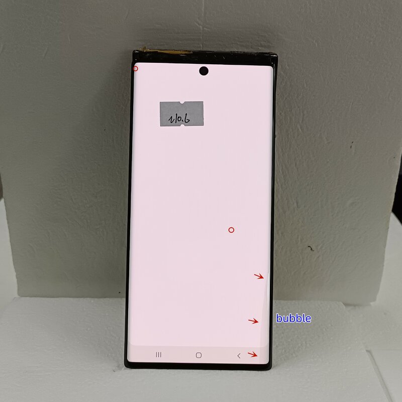 Oryginalny 6.3 ''AMOLED do Samsung Galaxy Note 10 N970F note10 N970 N9700 LCD z ramką z ekranem dotykowym Digitizer