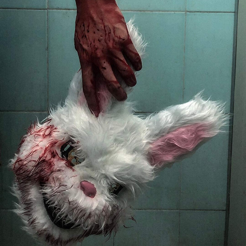 Маска кровавого плюшевого кролика, для Хэллоуина, страшная маска