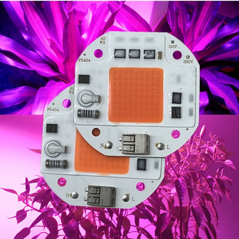 Luz LED COB de espectro completo para cultivo de plantas, 220V, 110V, 100W, 70W, 50W, Chip LED sin soldadura