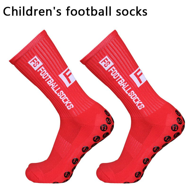 Novas crianças e jovens esportes respirável meias de futebol quadrado silicone antiderrapante aderência meias de futebol