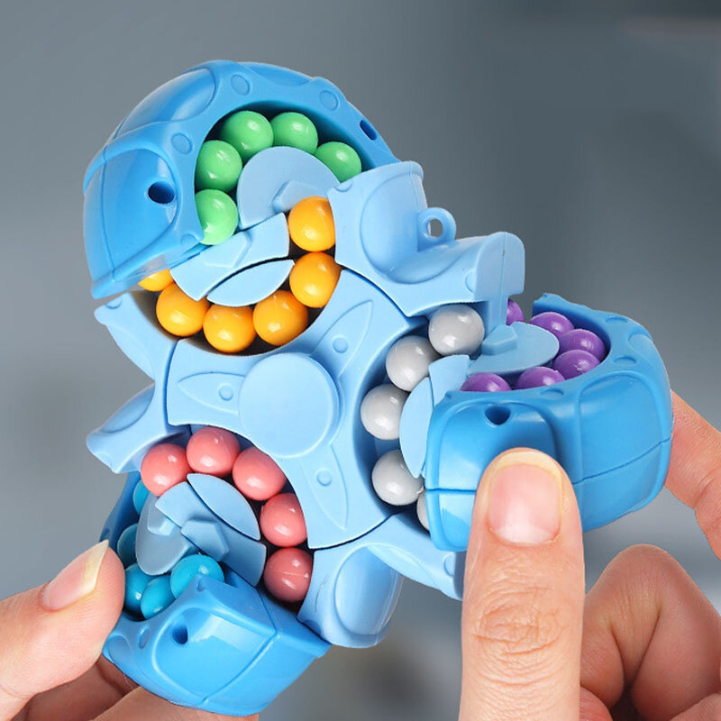 Cubo de frijol mágico giratorio Montessori para niños, juguete educativo para aliviar el estrés