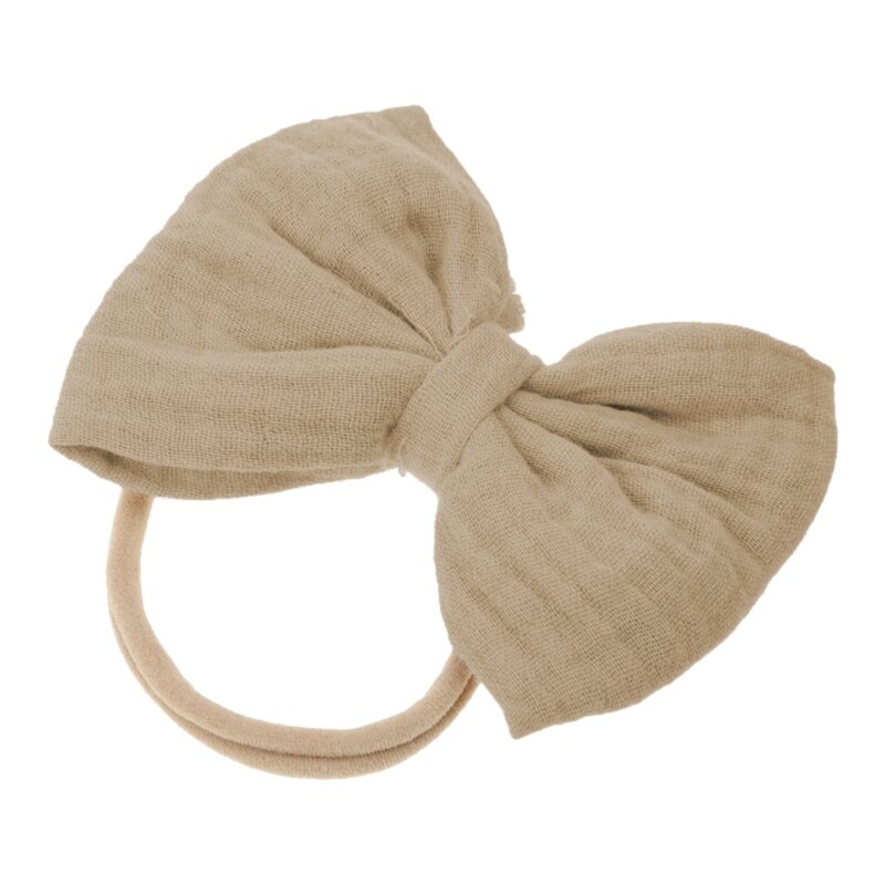 Y1UB для маленьких девочек эластичная повязка на голову с бантиками, мягкая хлопковая модная повязка для волос с бантом