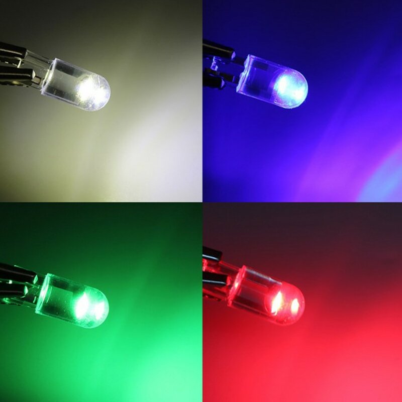 Long lasting and Energy efficient 10PCS W5W Led T10 Car Light COB Glass Auto License Plate Lamp Dome Read DRL Bulb