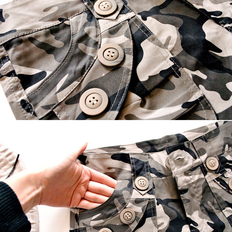 Solomon-Short classique en coton pour femme, pantalon taille haute, bouton, mode décontractée, été, nouveauté