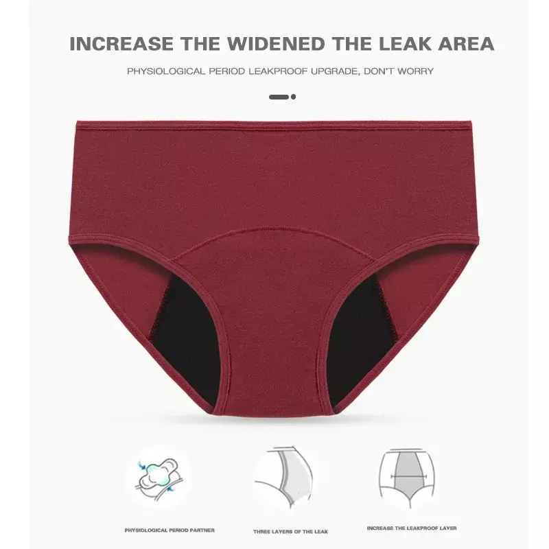 Underwear for Menstruation Physiological Panties Triangle Abundant Flow Menstrual Panties Postpartum Low-rise Women's Panties