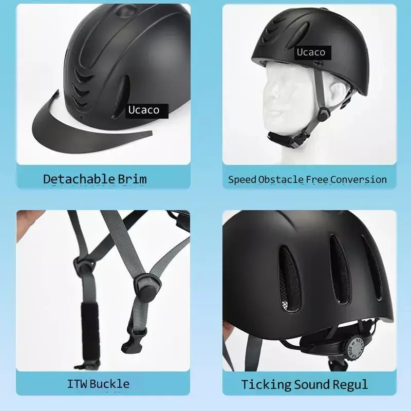 Регулируемые шлемы для верховой езды 50-61, летние ультратонкие дышащие защитные колпачки для верховой езды для взрослых и детей